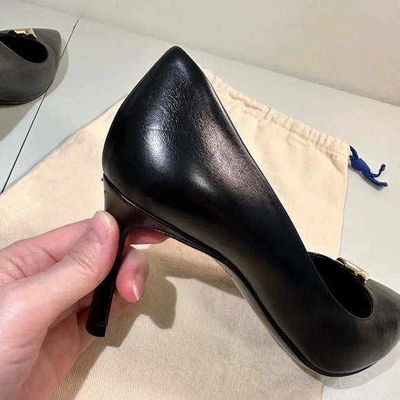 Authentic Louis Vuitton Black Calfskin Leather Heartbreaker Pointed Toe Pumps 36 - Picture 6 of 15